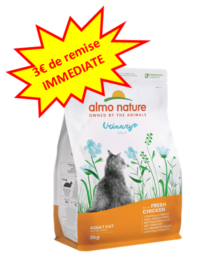 -3€ sur l'Almo Holistic Fonctionnel Urinary au poulet en 2Kg Dog A'chat