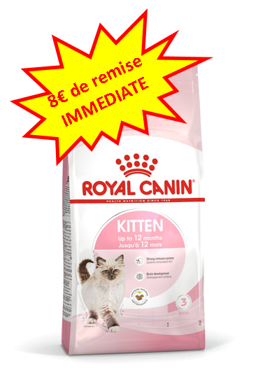 -8€ sur le Royal Canin Chat Kitten en 4kg Dog A'chat