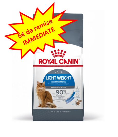 -6€ sur le Royal Canin Chat Light en 3kg Dog A'chat