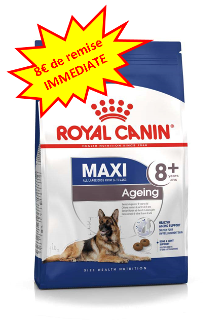 -8€ sur le Royal Canin Maxi Ageing 8+ en 15kg