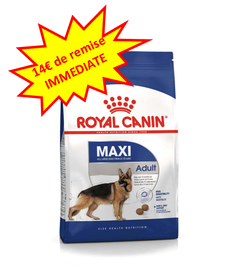 -14€ sur le Royal Canin Maxi Adult en 15kg