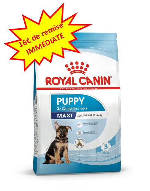 -16€ sur le Royal Canin Maxi Puppy en 15kg